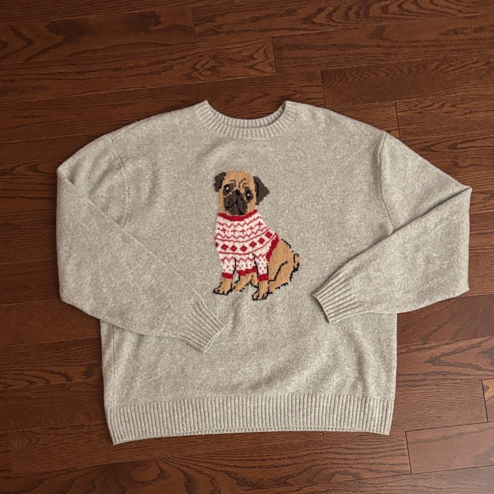 Hollister Light Gray Knit Sweater